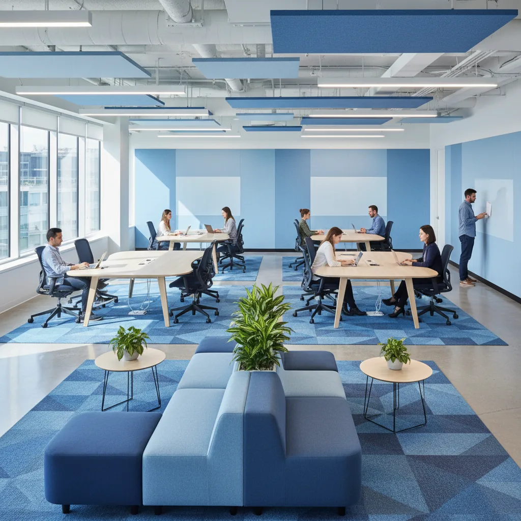 Office space, collaborative work, modern industrial design